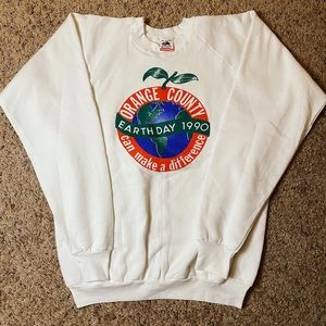 Earth Day Orange County 1990 Double Sided Crewneck